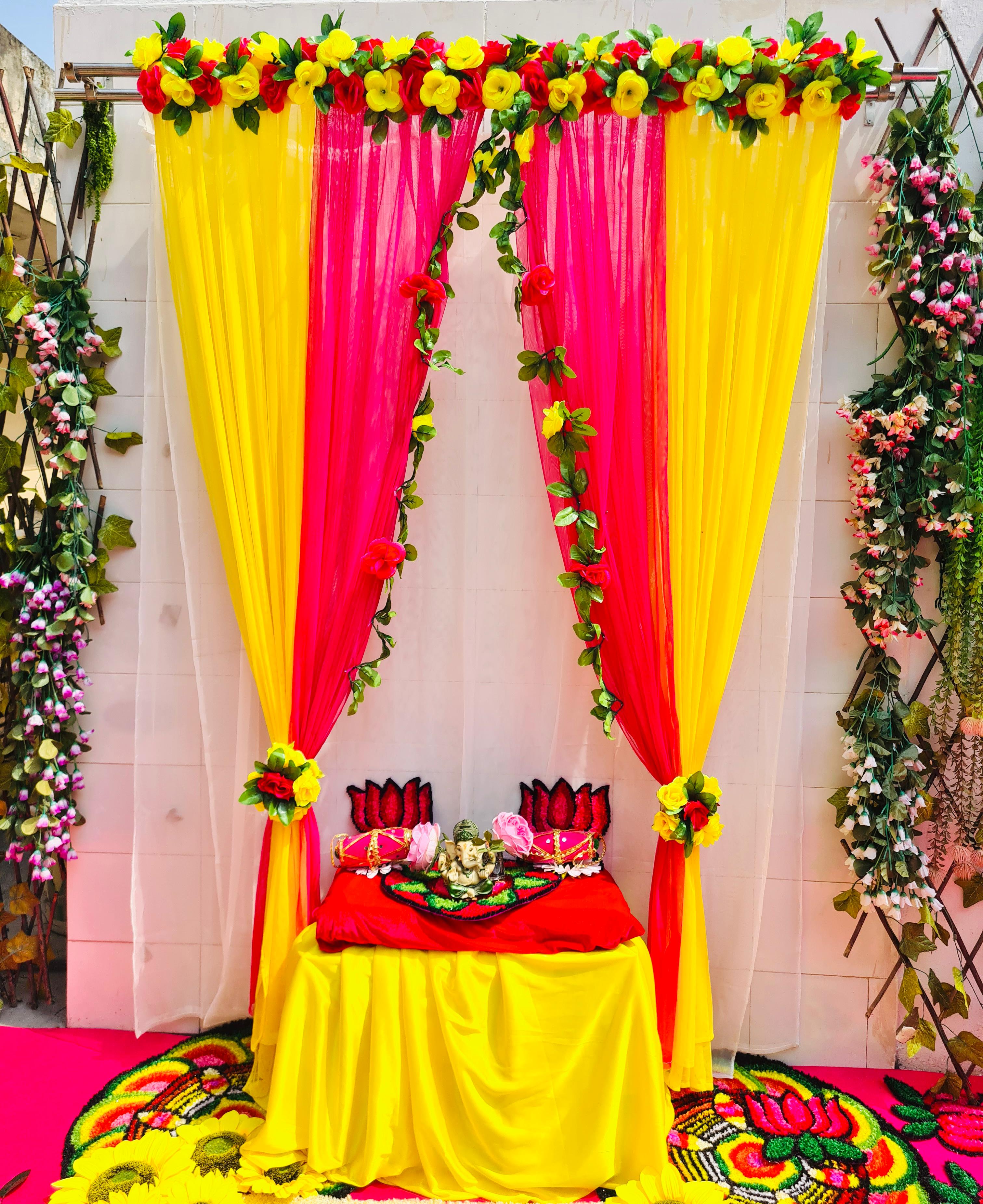 Craft Fusion Rose Flower Panel Curtain Backdrop