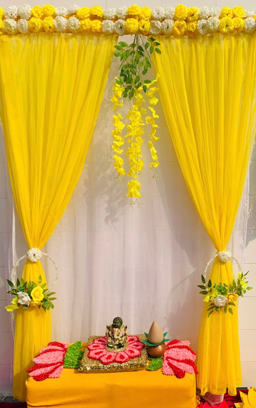 Flower Panel Curtain - Without Stand